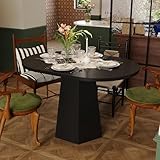 PREMTURE Couchtisch, Beistelltisch, Esstisch, Ovaler Parketttisch, Küchentisch, Frühstückstisch, Multifunktions-Tisch,schwarz, MDF, 120 x 70 x 86 cm.