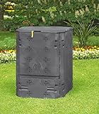 JUWEL Ganzjahres-Komposter Bio 600 Anthrazitgrau (Nutzinhalt 600 l, für Garten- / Küchenabfälle, Gartenkomposter mit Befüllklappe mit Windsicherung, UV- /witterungsbeständig, Limited Edition) 20166