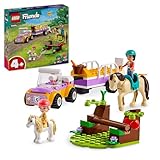 LEGO Friends Pferde- und Pony-Anhänger - Ostergeschenk für Kinder ab 4 Jahren - Pferde-Spielzeug für Mädchen und Jungen mit Auto und Figuren - Mini-Puppen Set mit Liann, Zoya und 2 Tierfiguren - 42634