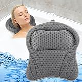Badewannenkissen, Nackenkissen Badewanne, 4D Mesh Badewannenkissen Nacken, Ergonomisches Badekissen für Badewanne mit 8 Saugnäpfen, für Home Spa und Badewannen Home Spa, Stützt Kopf, Nacken, Rücken