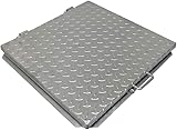 EINSIDE Deckel Tank, Schachtdeckel für Tank verzinkt, Schachtabdeckung 80 x 80 cm
