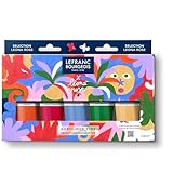 Lefranc Bourgeois 302075 Leona Rose Set – Feine Acrylfarbe 5x80ml – Hochpigmentierte Künstler Acrylfarben, cremig, deckend, lichtbeständig, vielseitig,