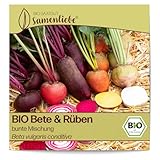 Samenliebe BIO Bete & Rüben Samen alte Sorte bunte Mischung 150 Samen samenfestes Gemüse Saatgut für Gewächshaus Freiland und Balkon BIO Gemüsesamen