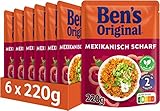 BEN'S ORIGINAL Express Reis, Schnell und Einfach, Mexikanisch Scharf, 6 x 220g, 6 Packungen