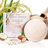 Festes Shampoo,Shampoo Bar,Foamie Festes Shampooes,Reiswasser Shampooes Bar Gegen Haarausfall,FüR Haarwachstum,Volumen & Pflege,Haarseife FüR TäGliche Reinigung,NäHrend & Sanft