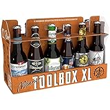 KALEA | Toolbox XL | 12 Biere von Privatbrauereien aus Deutschland | Biergeschenk im Werkzeugkasten-Format | Geschenk für Ostern | Vatertag