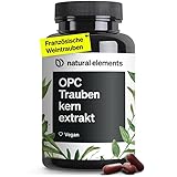 OPC Traubenkernextrakt - 240 hochdosierte Kapseln für 8 Monate - Reines OPC aus europäischen Weintrauben - Vegan, in Deutschen Laboren getestet