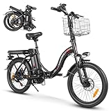 SAMEBIKE 250W 60NM E Bike Elektrofahrrad 20' Fat Tire E-Fahrrad klapprad 36V/13Ah Akku,Max.Reichweite bis zu 60-110km, Off-Road Mountainbike City EBike Herren Damen(CY20) (Schwarz)