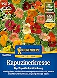 Kiepenkerl Kapuzinerkresse Tip-Top Alaska Mischung 1062380 - niedrige Beet- und Balkonblume mit gesprenkeltem Laub - Wildblumensamen, Blumenwiese
