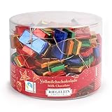 Riegelein Napolitains 282g – 88 kleine Schokotäfelchen - Schokolade einzeln verpackt & Fairtrade-zertifiziert – Perfekt für Adventskalender, Nikolaus