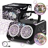 PANACARE 2.0 Automatische Seifenblasenmaschine, Tragbar Professional Bubble Machine 20000+ Bubbles/Min mit Seifenblasenwasser/26 Löchers, Kinder Geschenk für Kinder/Hochzeit/Geburtstag/Bühne/Party