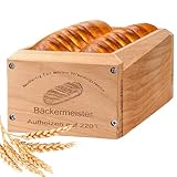 oneant Holz Brotbackform Natürlicher Premium Brot-Backform Brottopf zum Backen Brotbacktopf für bis zu 1kg Handarbeit Brot