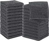 Utopia Towels - 24 Stück Seiftücher, 30x30 cm mit Aufhängeschlaufen, saugfähige Waschlappen zum Abwischen und Reinigen des Gesichts aus 100% Baumwolle (Grau)