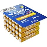 VARTA Batterien AAA, 24 Stück, Longlife, Alkaline, 1,5V, ideal für Fernbedienungen, Wecker, Radios, Made in Germany