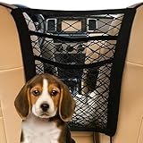 MXHBSTP Hundegitter für Autos, 3-lagiges Haustier-Sicherheitsnetz für den Rücksitz, dehnbares Hundezubehör für SUV/LKW/Kofferraum, 30 x 25 cm, 2 Stück