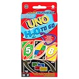 Mattel Games UNO H2O To Go, Uno Kartenspiel für die Familie, Uno wasserfest und zum Anhängen mit Karabinerhaken, Perfekt als Strand Spielzeug oder Reisespiel, für 2-10 Spieler, ab 7 Jahren, P1703