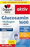 Doppelherz Glucosamin 1600 Plus Kollagen Plus MSM - Vitamin C als Beitrag zur normalen Kollagenbildung für eine normale Knorpelfunktion - 100 Kapseln