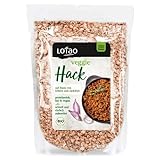 Lotao Veggie Hack Bio (1000g) - Veganes Hack: nachhaltig & hochwertig | 70% Protein: Erbsenprotein & Jackfruit | Vielfalt für vegane Lebensmittel: Bolognese Sauce, Burger, Chili Sin Carne uvm.