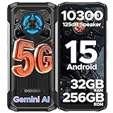 DOOGEE Blade 20 Play AI 5G Android 15 Outdoor Handy Ohne Vertrag, Dimensity 7050, 10300mAh/33W, 32GB+256GB+2TB Outdoor Smartphone, 125dB Lautsprecher, 50MP+20MP Nachtsicht, 6.6' HD+, WiFi6/NFC/Face ID