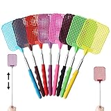 Fliegenklatsche Fly Swatter Pack of 8,Extendable Fly Swatter,Manual Extendable Fly Catcher,mit Stark Teleskop Griffürfür Fliegen und Insekten Abzuwehren