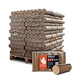 HEIZFUXX Holzbriketts Nestro XL Red 10kg x 96 Gebinde 960kg 1 Palette Hartholzbriketts Kaminbriketts Ofenbriketts Brennholz Brikett Gluthalter Briketts Paligo