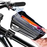Faireach Fahrrad Rahmentasche mit 3D Sonnenblende, Wasserdicht handyhalterung Fahrrad, Fahrradtasche Lenkertasche Fahrrad mit 0.25mm Touchscreen und Regenfest Abdeckung für Smartphones bis 6,7''