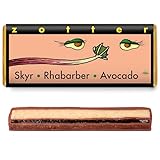 Zotter Dunkle Milchschokolade mit Avocado, Rhabarber & Skyr, handgeschöpft (70 g) - Bio