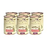 Terra Canis Lachs, Hirse, Pfirsich & Kräuter - Classic Nassfutter, 6x400g I Premium Hundefutter in 100% Lebensmittelqualität aller Rohstoffe I Reichhaltig & gesund, allergen- & getreidearm, glutenfrei