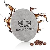 NOCU COFFEE Espresso Puck Screen 57,5 mm für Lelit und Ascaso 57 mm Siebträger - Lebensmittelechter Edelstahl Kaffeefilter wiederverwendbar rund mit 1,7 mm Stärke - Permanent Kaffee Filter