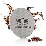 NOCU COFFEE Espresso Puck Screen 57,5 mm für Lelit und Ascaso 57 mm Siebträger - Lebensmittelechter Edelstahl Kaffeefilter wiederverwendbar rund mit 1,7 mm Stärke - Permanent Kaffee Filter