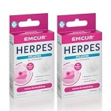 Emcur© Herpespflaster mit Hyaluronsäure | 2 x 15 Pflaster | bis zu 12 Stunden Schutz I transparent und unauffällig | schnelle Linderung mit Beauty-Bonus - leicht zu überschminken