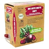 Bio Rote Beete Saft, 3 Liter – 100% Rote Beete Saft, milchsauer vergoren – in Deutschland abgefüllt – kein erdiger Geschmack – kein zugesetzter Zucker (lt. Gesetz)