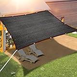 Schattierungsnetz,Schattiernetz mit ösen, 70%-90% Shading Rate UV-Beständiges für Pflanzenschutz Gewächshaus Scheune oder Zwinger，2x1m Schwarz