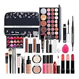 Make-up-Komplettset für Anfängerinnen - Mehrzweck-Make-up-Set Essential Starter Bundle,All in Make Up Set mit Concealer, Lipgloss, Lidschattenpalette, Lippenstift etc.