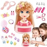 Générique Frisierkopf, Beauty-Set zum Lernen, Friseursalon mit Werkzeug zum Flechten, für Mädchen von 3 bis 6 Jahren
