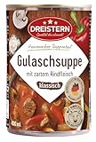 DREISTERN Gulaschsuppe 400g | Mit zartem Rindfleisch & Gemüse | Suppe in recyclebarer Konservendose | Lange Haltbarkeit dank natürlicher Konservierung | Hausmacher Qualität