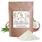 GreatVita Bio Kokosmehl 400g - Fein gemahlen & schonend entölt | 100% naturbelassen - Perfekt für kohlenhydratarme Rezepte wie Brot & Muffins | Mittelkettige Fettsäuren (MCT)