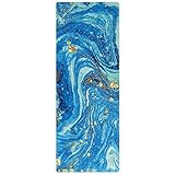 Sport-/Yogamatte, Gummi-Fitnesskissen, Aerobic-Pad, Handtuch, tragbar (D 183 x 68 x 1,5 mm)