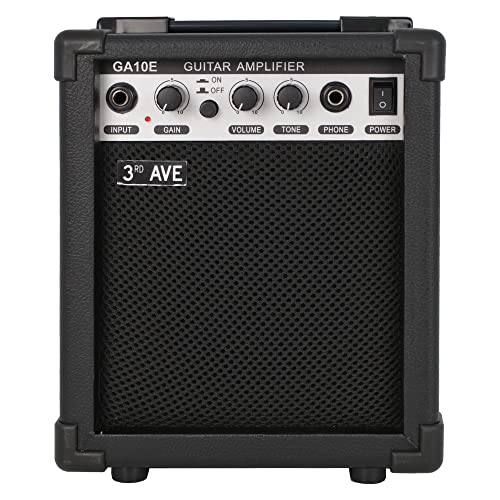 3rd Avenue Gitarrenverstärker 10 W mit Kopfhörerausgang, Overdrive-Schalter, Klang-Poti – Tragbarer, kompakter Übungsverstärker – in Schwarz