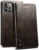 GDNIA Brieftaschen-Hülle, kompatibel mit iPhone 12/12 Pro 6,1 Zoll, PU-Leder, Folio-Klapphülle, stoßfeste Schutzhülle, Ganzkörper-Schutzhülle mit Ständer und Kartenhalter (Farbe: C)