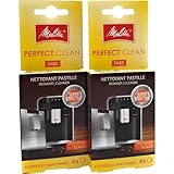 NaschLager Reinigungstabs kompatibel mit Melitta Kaffeevollautomat 2er Set Perfect Clean Tabs (8 Stück) – Reinigungstabletten kompatibel für Melitta Caffeo Solo Barista CI Passione Purista Varianza