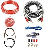 EIMZU Kabelset für Autoverstärker, 15 Stück Subwoofer Kabel Set, Verstärker Endstufe Kabel, Installations-Set Verstärker Auto, KFZ Verstärker Kabelsatz Anschluss Set 1000W, 8GA