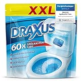 DRAXUS 60x Spülkasten Tabs I Wasserkastenwürfel für den Spülkasten im XXL Pack I Färbt das Wasser blau I Sorgt für extra Frische und hält die Toilette sauber