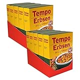 10er Pack Tempo Erbsen 10 x 225 g für 4 - 5 Portionen 10 Minuten Kochzeit gelbe Erbsen Erbsengericht getrocknete