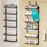 FLYING APSARAS Tür-Organizer, 6-stöckig, groß, zur Wandmontage, Gewürzregal, 2-in-1, robuste, verstellbare Hängekörbe aus Metall für Speisekammer, Schlafzimmer, Badezimmer, Küche, Wohnzimmer