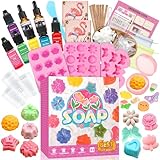 UCAMP Kits DIY Seife Selber Machen Set,Seife Selber Machen Kinder,Seifenherstellung Machen Kinder,Seife selber Machen Silikonformen Seife Set,Seifen Silikonform Handwerk Geschenk für Mädchen