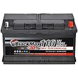 Autobatterie 12V 110Ah 850A BlackMax PKW Batterie ersetzt 88Ah 100Ah 105Ah