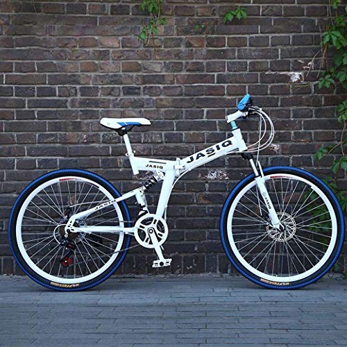 Off-Road Variable Speed ​​Rennrad Mountainbike Falträder, 24-Zoll-Doppelscheibenbremse Fully Anti-Slip, Männer und Frauen, (Color : A, Size : 21Speed)