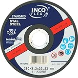 Metall-Trennscheiben Edelstahl Metall Stahl Inox | in Sets verpackt (230x3,2 | 25 pcs, 30, Mittel)