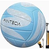 FANTECIA Offizieller Volleyball der Größe 5 für drinnen und draußen, Beachvolleyball mit Standardgewicht für Jugendliche und Erwachsene, professioneller Volleyball mit Pumpe.